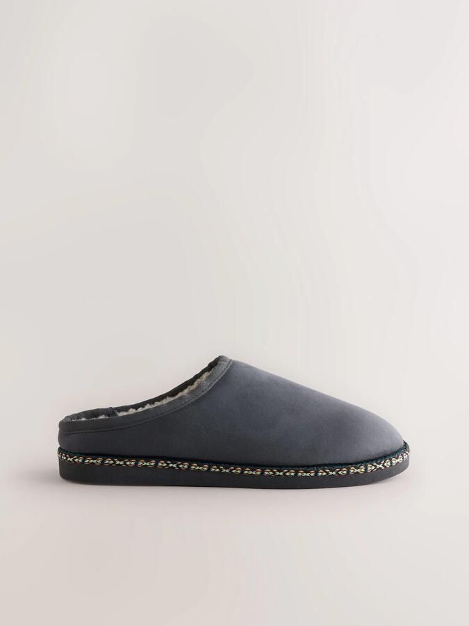 Next Heren Muilpantoffels met bies Grijs - Foto 2