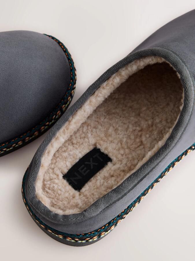Next Heren Muilpantoffels met bies Grijs - Foto 3