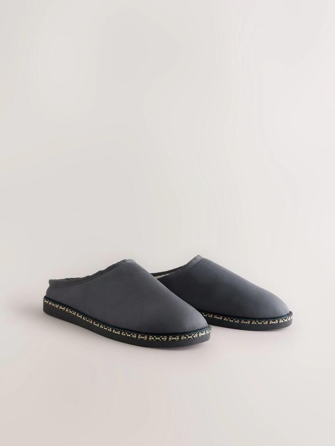 Next Heren Muilpantoffels met bies Grijs - Foto 6
