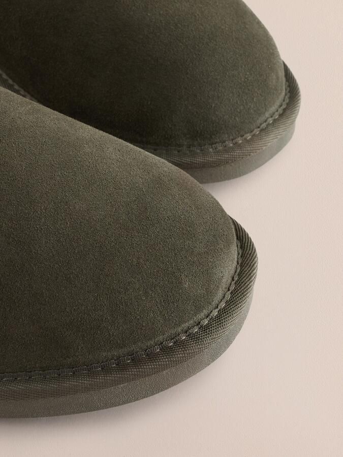 Next Heren Suède Signature-pantoffelmuiltjes met imitatiesuèdevoering Groen - Foto 6