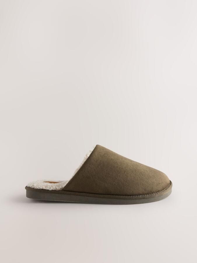 Next Heren Pantoffelmuiltjes van microsuède Groen - Foto 2