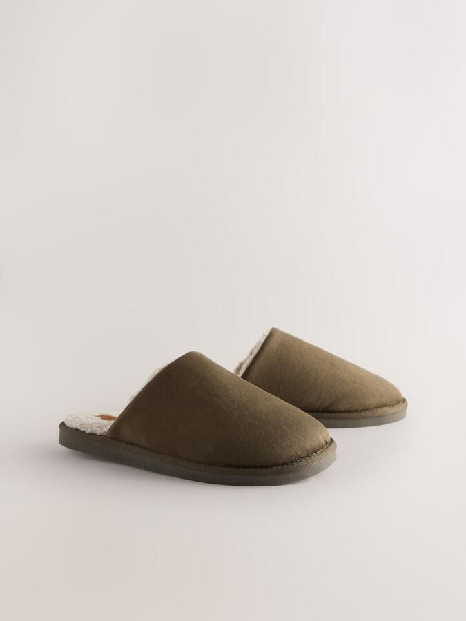 Next Heren Pantoffelmuiltjes van microsuède Groen - Foto 5