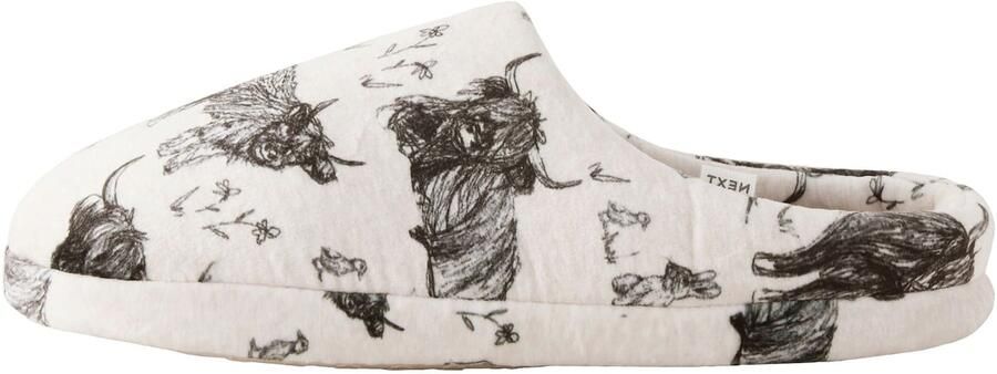 Next Huisschoenen beige zwart wit