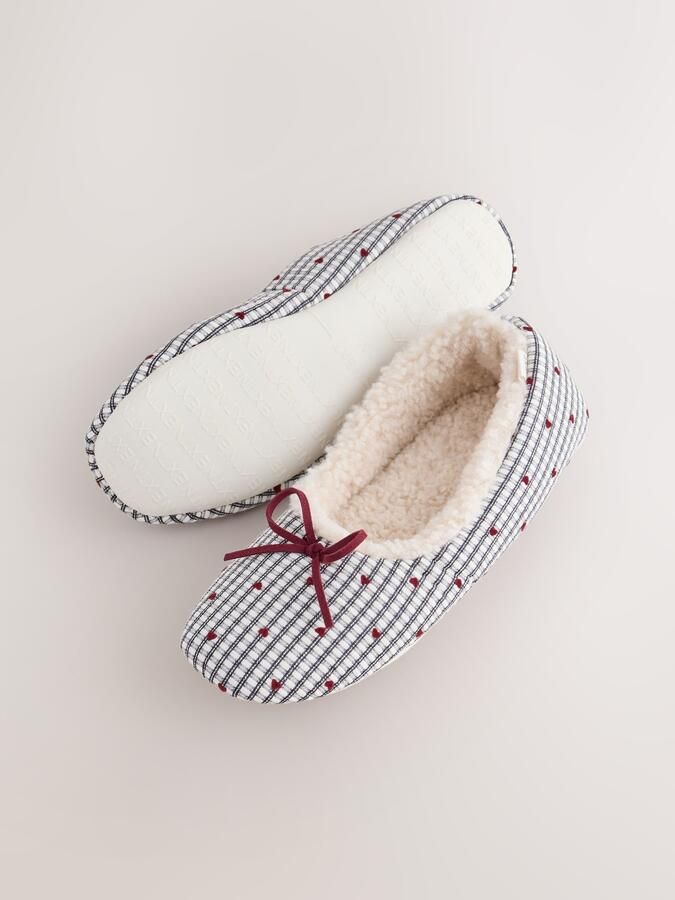 Next Huisschoenen blauw grijs rood - Foto 3