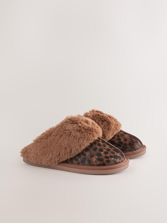 Next Huisschoenen bruin brokaat zwart - Foto 4