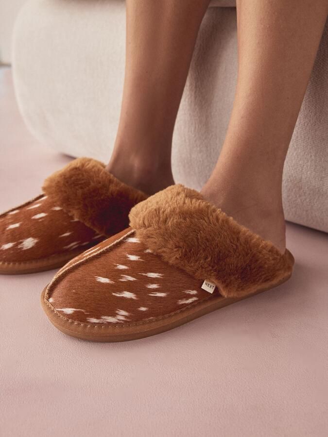 Next Huisschoenen bruin wit - Foto 3