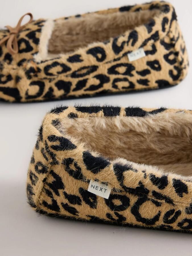 Next Dames Moccasinpantoffels met dierenmotief Dierenprint - Foto 5