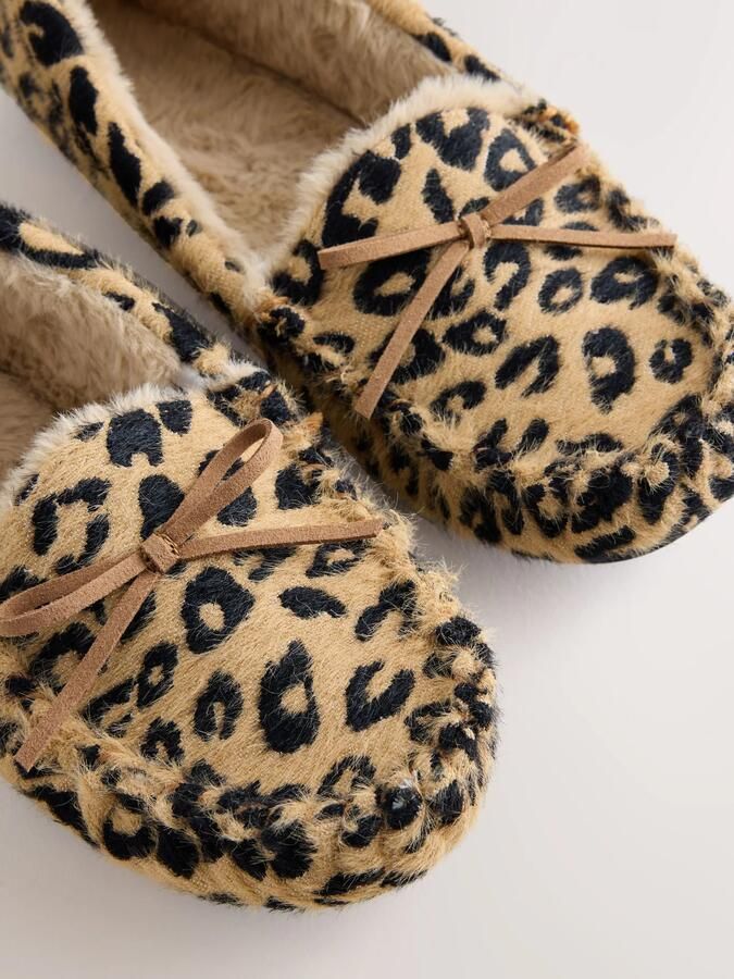Next Dames Moccasinpantoffels met dierenmotief Dierenprint - Foto 6
