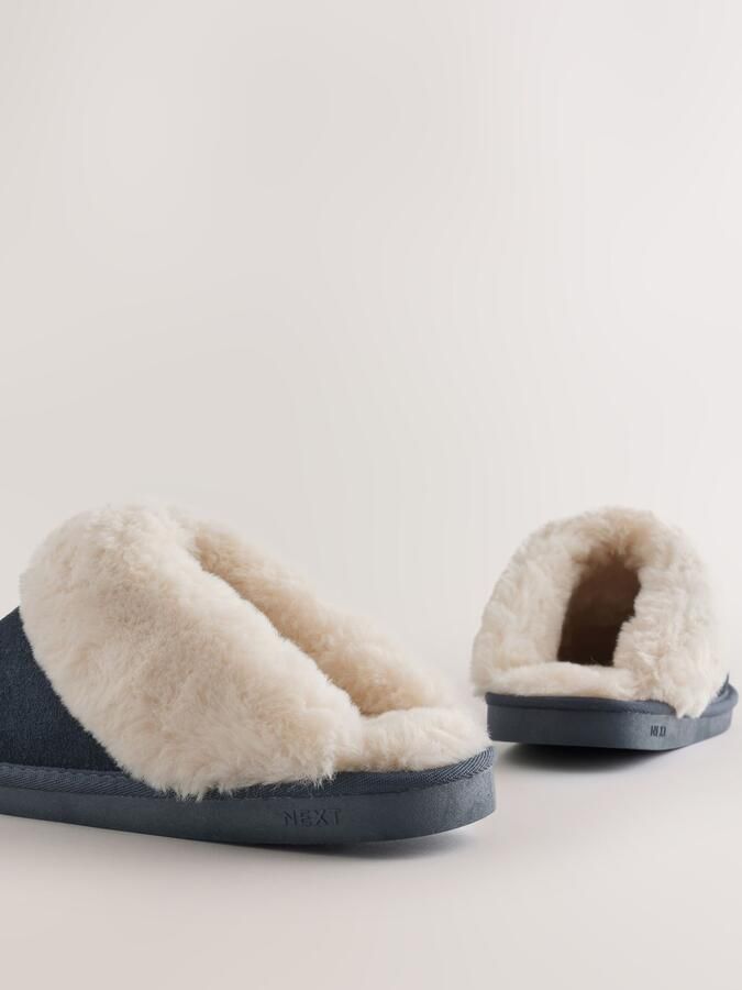 Next Huisschoenen crème navy - Foto 3
