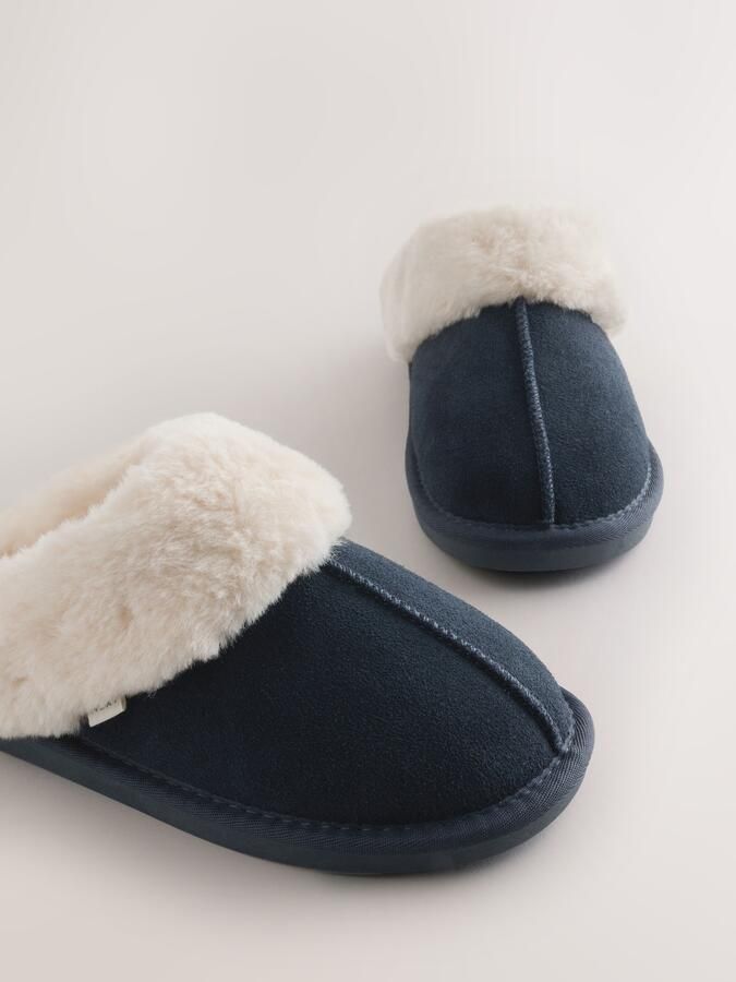 Next Huisschoenen crème navy - Foto 4