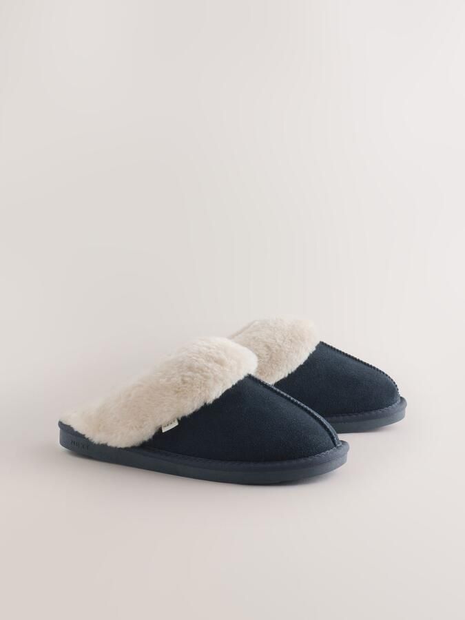 Next Huisschoenen crème navy - Foto 6