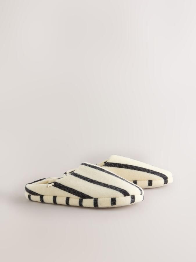 Next Huisschoenen crème zwart - Foto 4