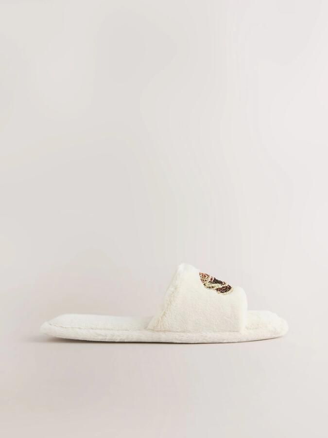 Next Huisschoenen ecru bruin goud - Foto 3