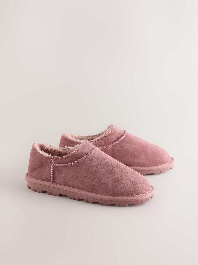 Next Dames Suède mini-laarspantoffels Roze - Foto 3