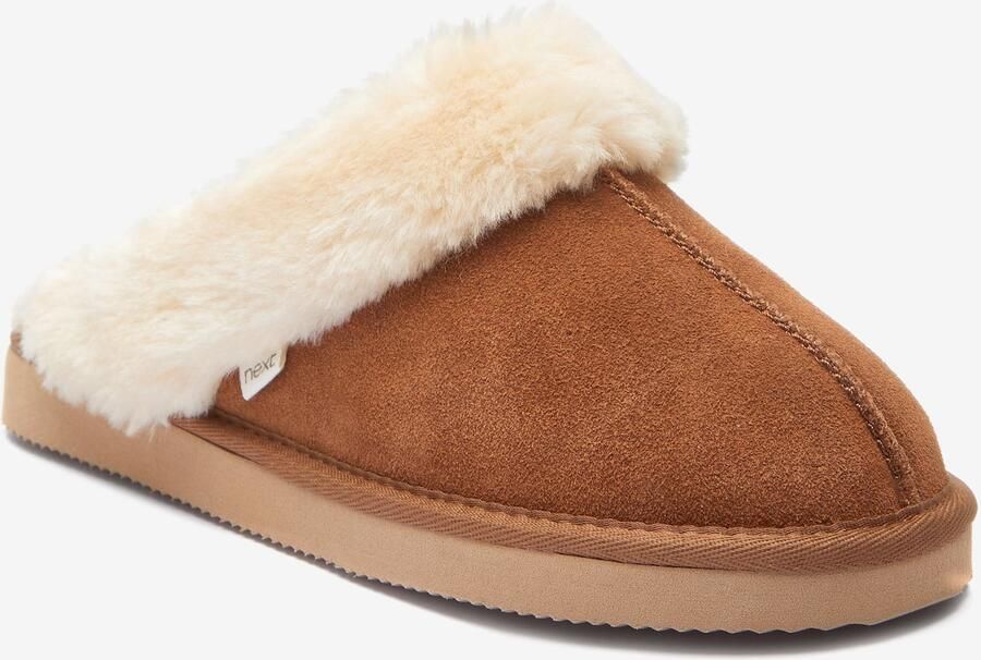 Next Huisschoenen kastanjebruin wit - Foto 3