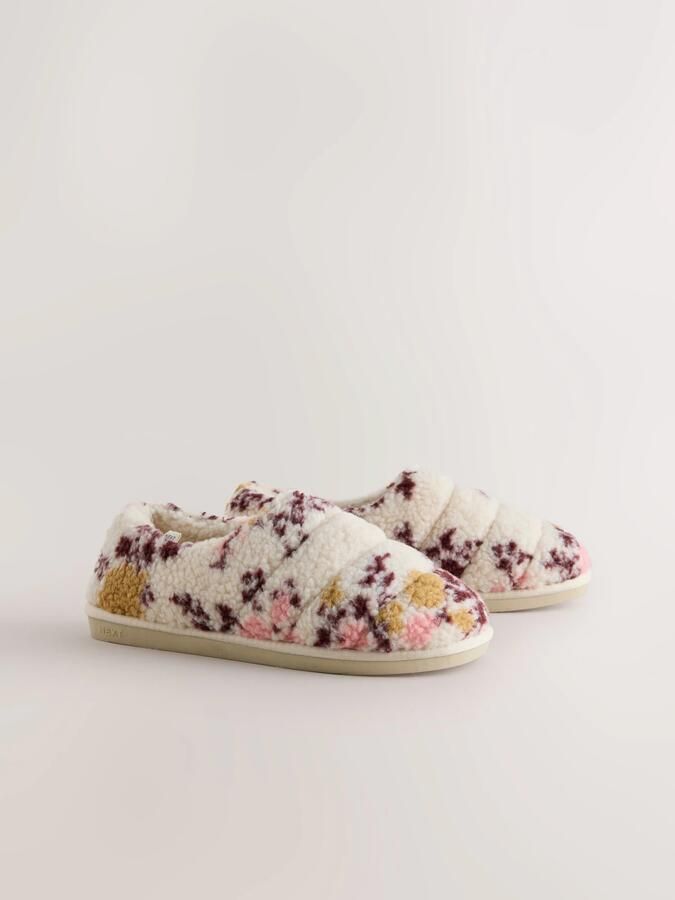 Next Huisschoenen mosterd donkerlila lichtroze wolwit - Foto 5