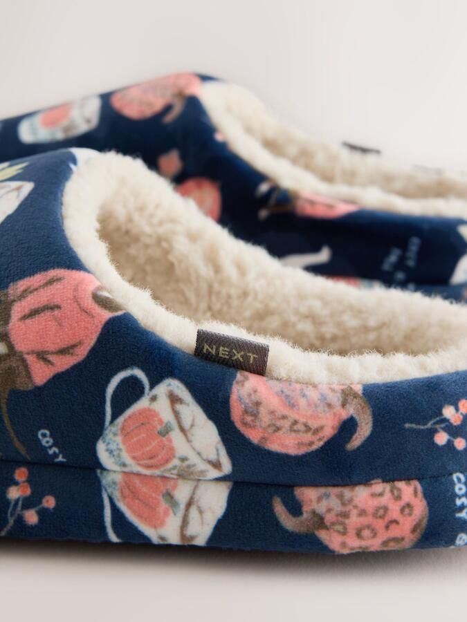 Next Huisschoenen navy chocoladebruin kiwi oudroze - Foto 4