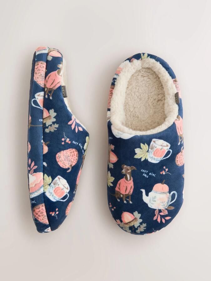 Next Huisschoenen navy chocoladebruin kiwi oudroze - Foto 6