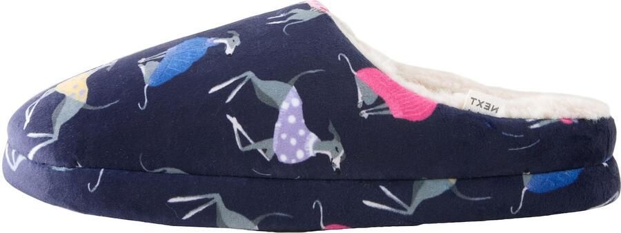 Next Huisschoenen navy lichtgeel grijs wit