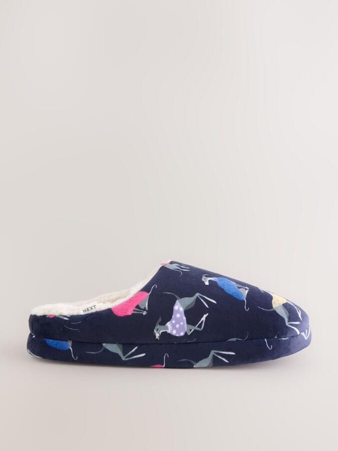 Next Huisschoenen navy lichtgeel grijs wit - Foto 4