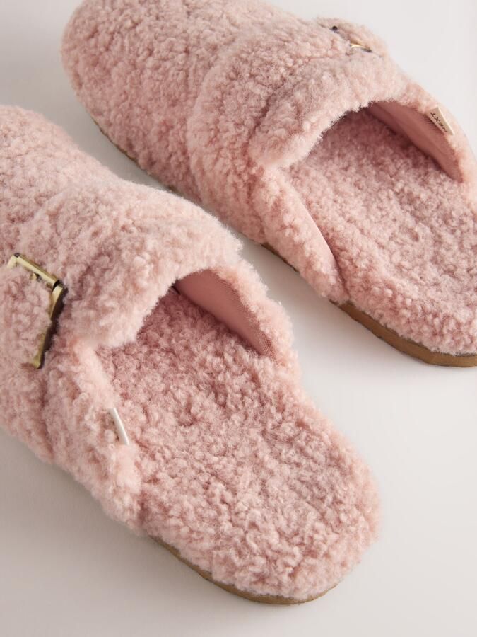 Next Dames Pantoffels met borgvoering en voetbed Roze - Foto 4