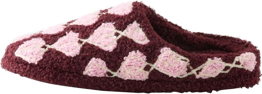 Next Huisschoenen rosa wijnrood wit
