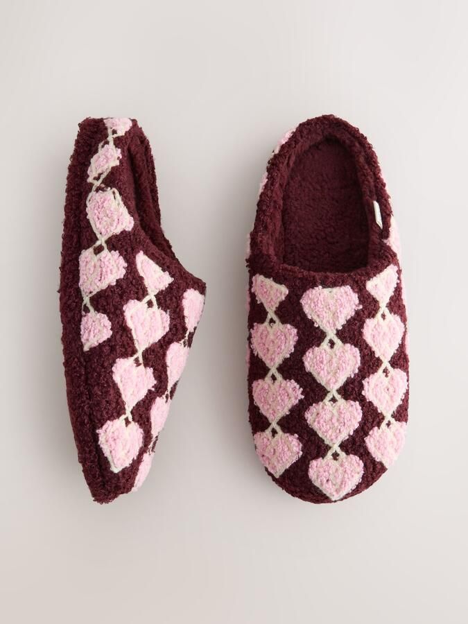 Next Huisschoenen rosa wijnrood wit - Foto 6