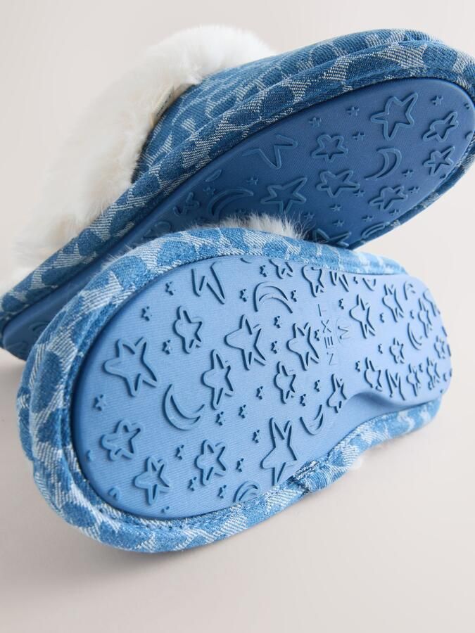 Next Huisschoenen royal blue koningsblauw blauw denim wit - Foto 5