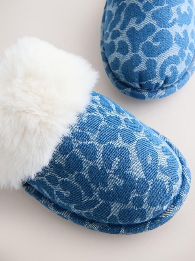 Next Huisschoenen royal blue koningsblauw blauw denim wit - Foto 6