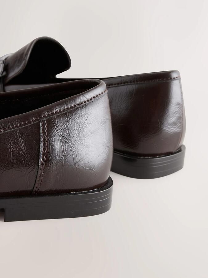 Next Dames Loafers met ronde neus en rand Bruin - Foto 6