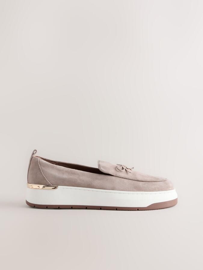 Next Dames Forever Comfort loafers met sleehak Bruin - Foto 2