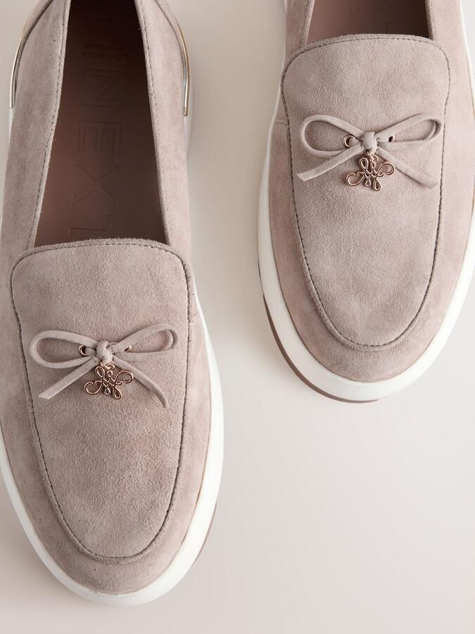 Next Dames Forever Comfort loafers met sleehak Bruin - Foto 3