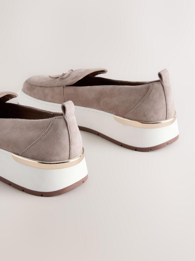 Next Dames Forever Comfort loafers met sleehak Bruin - Foto 4