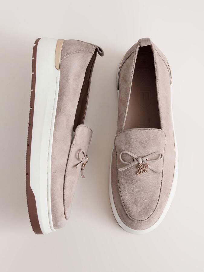 Next Dames Forever Comfort loafers met sleehak Bruin - Foto 6