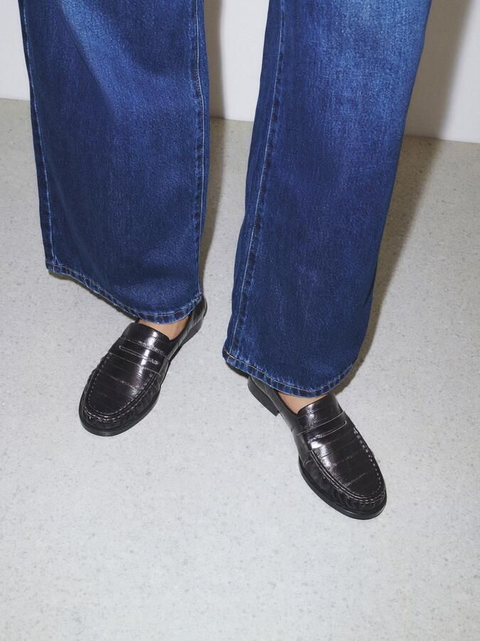 Next Dames Forever Comfort leren loafers met franjes Rood - Foto 6