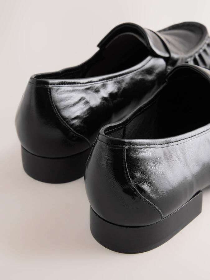 Next Dames Forever Comfort leren loafers met franjes Zwart - Foto 2