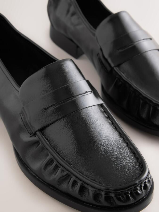 Next Dames Forever Comfort leren loafers met franjes Zwart - Foto 3