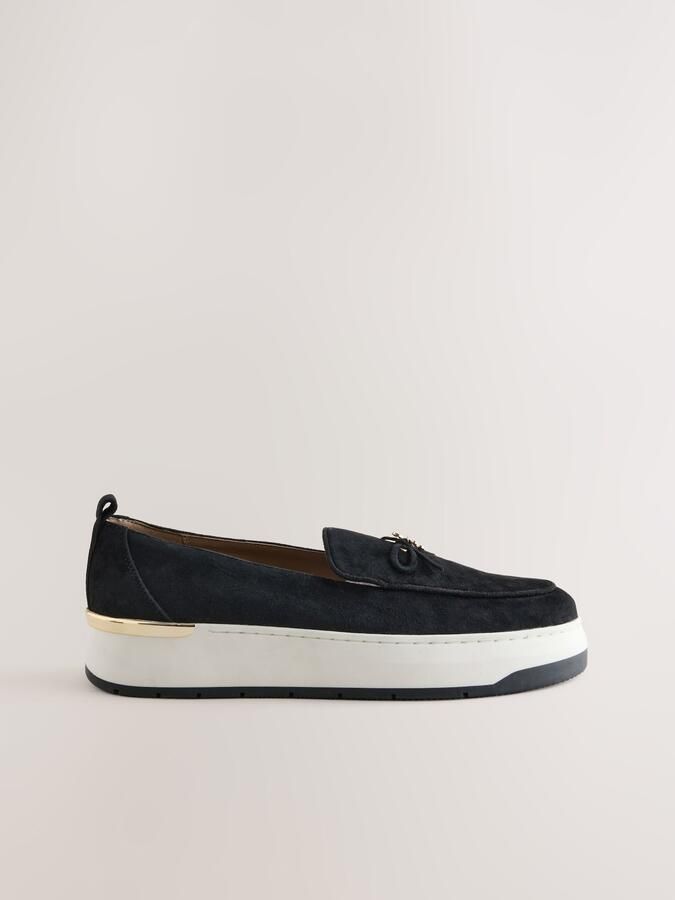 Next Dames Forever Comfort loafers met sleehak Zwart - Foto 4