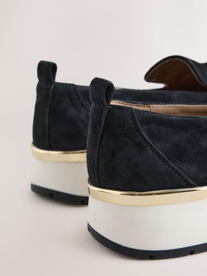 Next Dames Forever Comfort loafers met sleehak Zwart - Foto 5