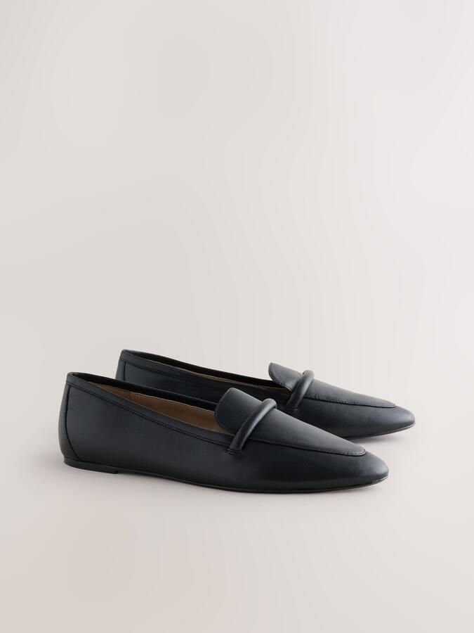 Next Dames Forever Comfort lerern leafers met puntneus Zwart