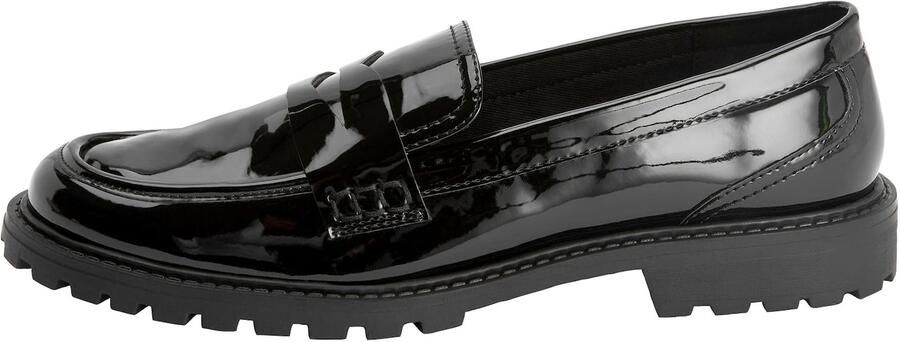 Next Dames Loafers van lakleer met dikke zool Zwart - Foto 2