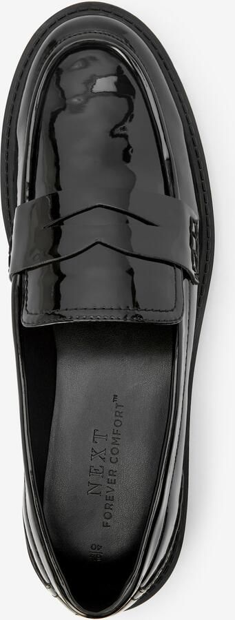 Next Dames Loafers van lakleer met dikke zool Zwart - Foto 7