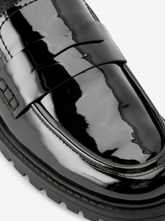 Next Dames Loafers van lakleer met dikke zool Zwart - Foto 4