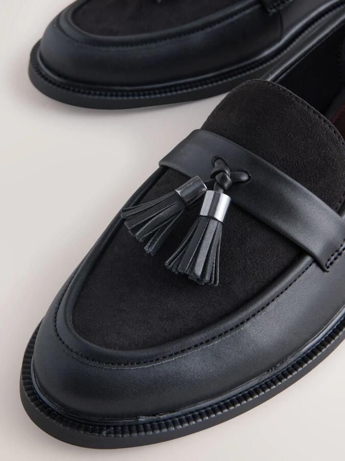 Next Dames Forever Comfort loafers met kwastje en ronde neus Zwart - Foto 6