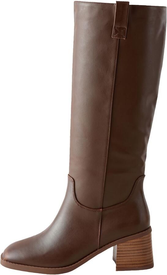 Next Dames Forever Comfort knielaarzen met hoge hak instapmodel Bruin - Foto 2