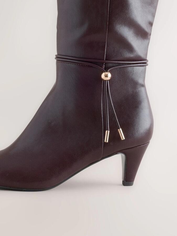 Next Dames Forever Comfort kniehoge laarzen met beugel en spits neus Rood - Foto 6
