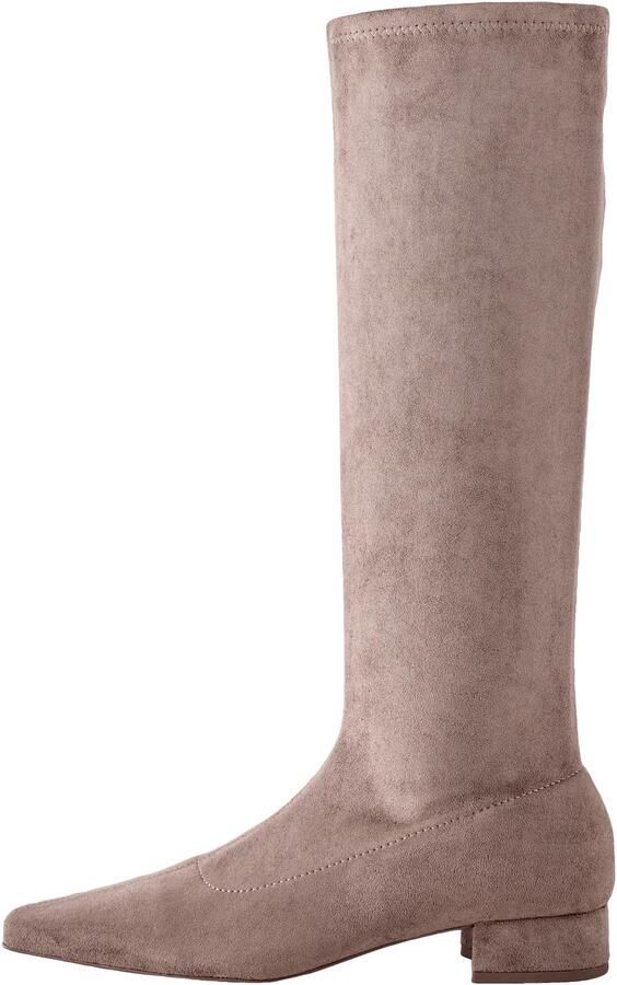 Next Dames Forever Comfort kniehoge laarzen met spitse neus en extra brede pasvorm Bruin