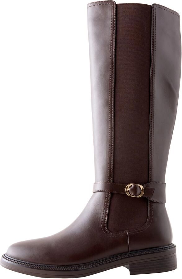 Next Dames Forever Comfort ruiterlaarzen met gespdetail Bruin - Foto 6