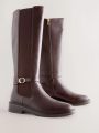 Next Dames Forever Comfort ruiterlaarzen met gespdetail Bruin - Chocoladebruin