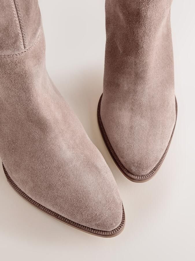 Next Dames Forever Comfort kniehoge slouchlaarzen met stiknaad Huidkleur - Foto 6